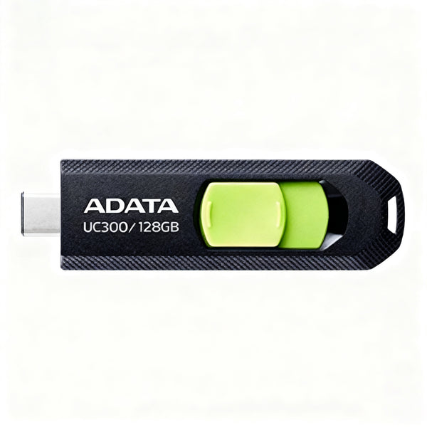 ADATA UC300 USB 3.2 / 128GB Type-C Flash Drive - Black / Green