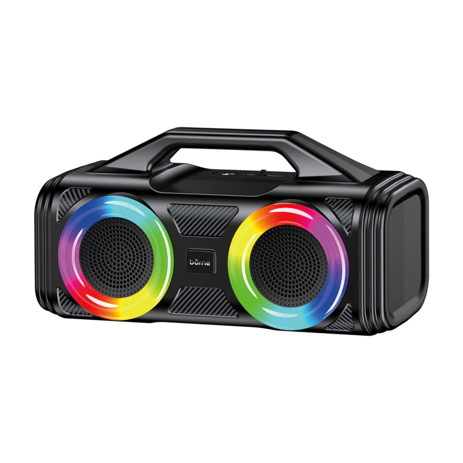 borne Bluetooth Wireless Speaker With RGB Led, 2 X 3" Drivers, 15W Rms, Usb, Microsd And Fm Radio, Tws, 11.6" X 4.2" X 5.7" Height - Black - BTSPK154-1.jpg