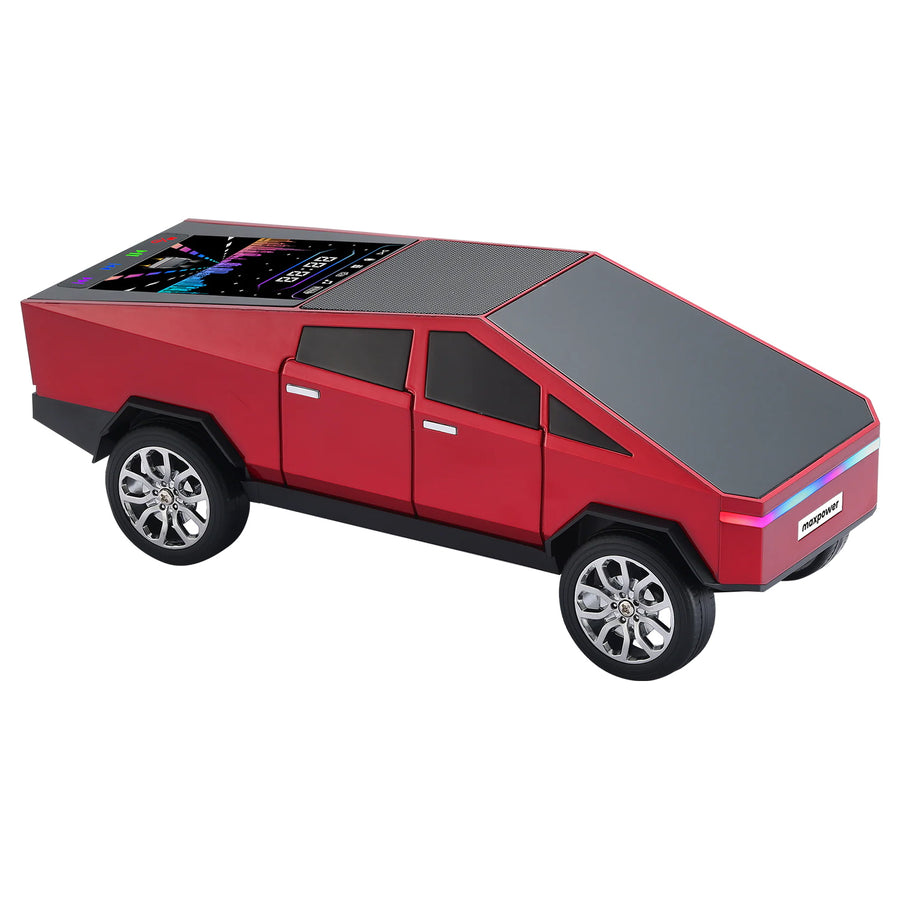 MaxPower Cybertruck Style Portable Bluetooth Speaker with LED Lights + Digital Display - Red - MC580-RD-1.jpg
