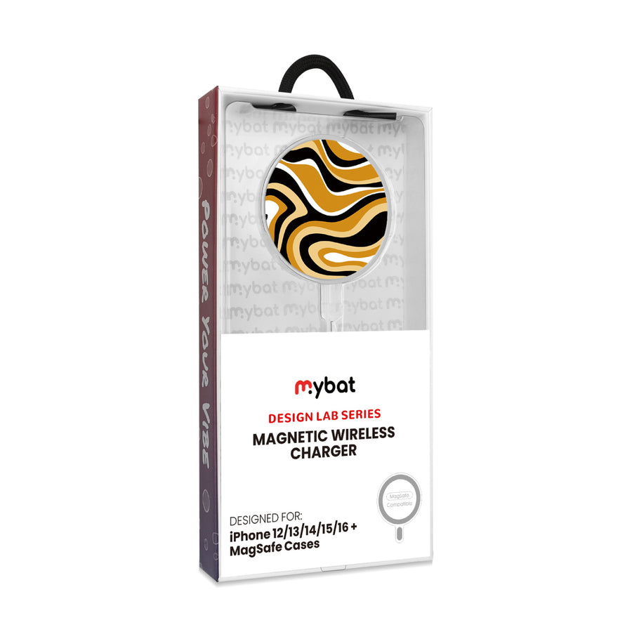 MyBat Design Lab Magnetic Wireless Charger - Silver - Groovy Golden Swirls - MCGWIRC18SL-093-8.jpg