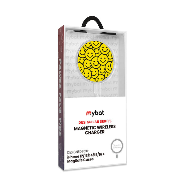 MyBat Design Lab Magnetic Wireless Charger - Silver - Smiley Faces - MCGWIRC18SL-097-8.jpg