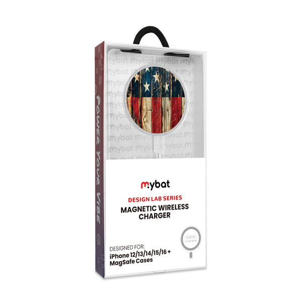 MyBat Design Lab Magnetic Wireless Charger - Silver - US Painted Flag - MCGWIRC18SL-381-8.jpg