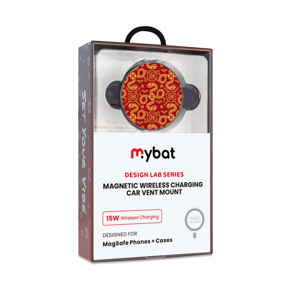 MyBat Design Lab Magnetic Wireless Charging Vent Mount - Black - Golden Snake Dance - MCGWIRC21BK-317-10.jpg
