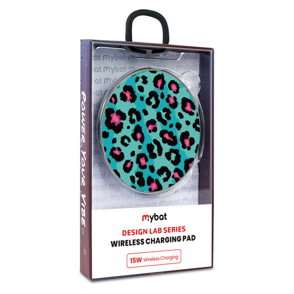 MyBat Design Lab Series Wireless Charging Pad - Silver - Multicolor Leopard - MCGWIRC22SL-004-9.jpg
