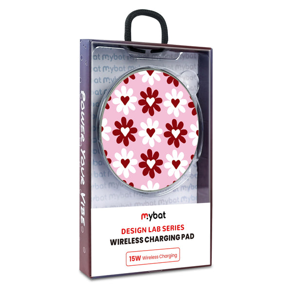 MyBat Design Lab Series Wireless Charging Pad - Silver - Love in Bloom - MCGWIRC22SL-341-9.jpg
