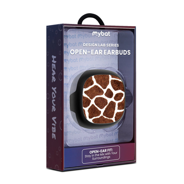MyBat Design Lab Open-Ear Earbuds - Black - Giraffe spots - MFHSBTST251-012-10.jpg