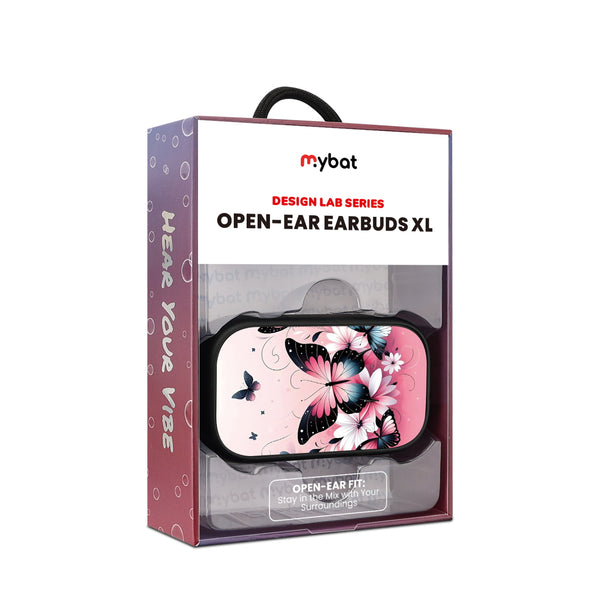 MyBat Design Lab Open-Ear Earbuds XL - Black - Butterfly Bouquet - MFHSBTST271-184-10.jpg