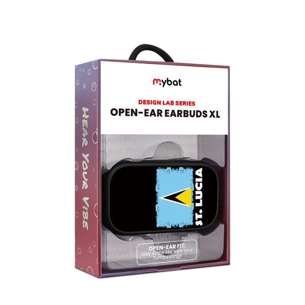 MyBat Design Lab Open-Ear Earbuds XL - Black - St. Lucia Flag - MFHSBTST271-262-10.jpg