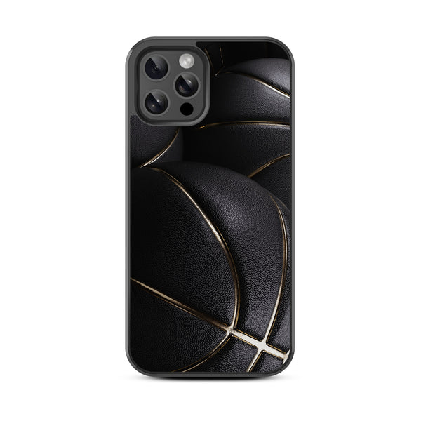 MyBat Design Lab Series Case for Apple iPhone 12 / 12 Pro (6.1) - Black Basketballs - MIP12PCSLESM090-3.jpg