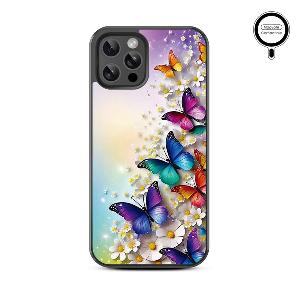 MyBat Design Lab Series MagSafe Case for Apple iPhone 12 / 12 Pro (6.1) - Rainbow Butterflies - MIP12PCSLESMSM187-3.jpg