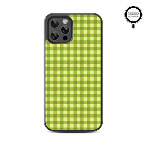 MyBat Design Lab Series MagSafe Case for Apple iPhone 12 / 12 Pro - Green Gingham - MIP12PCSLESMSM476-3.jpg