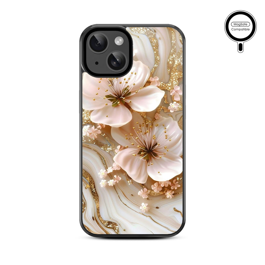 MyBat Design Lab Series MagSafe Case for Apple iPhone 17e / 16e / 14 / 13 - Golden Petal Glow - MIP13CSLESMSM186-3.jpg