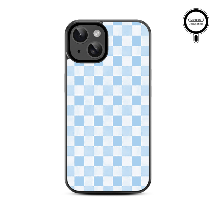 MyBat Design Lab Series MagSafe Case for Apple iPhone 17e / 16e / 14 / 13 - Sky Blue Check - MIP13CSLESMSM478-3.jpg