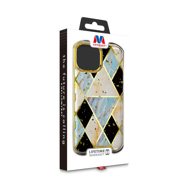 MyBat TUFF Kleer Hybrid Case for Apple iPhone 13 Pro - Electroplated Blue Marble / Electroplating Gold - MIP13PCSE4TM254-8.jpg