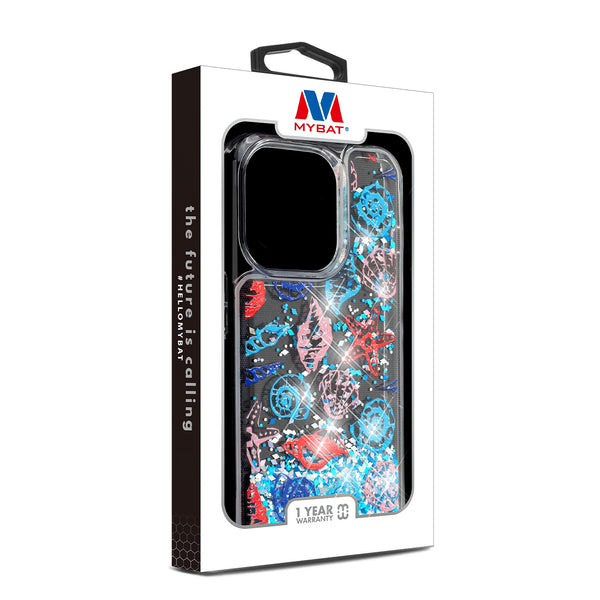 MyBat Quicksand Glitter Hybrid Protector Cover for Apple iPhone 14 Pro Max - Seashells - MIP14PMCSGTMM022-3.jpg