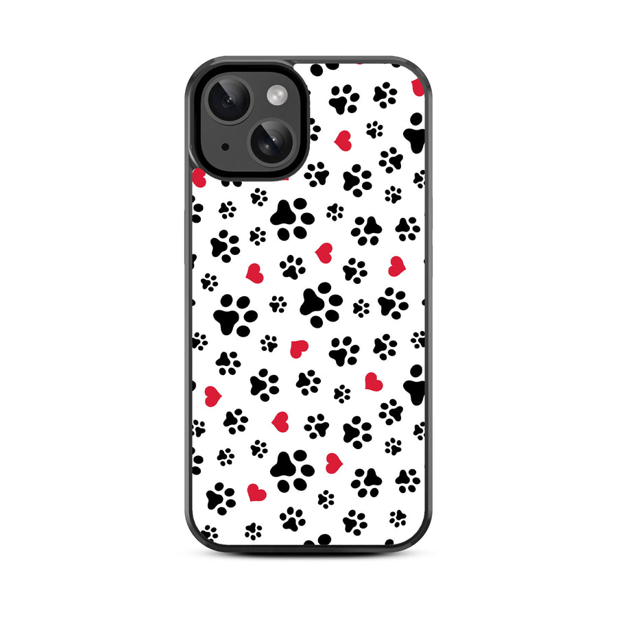 MyBat Design Lab Series Case for Apple iPhone 15 (6.1) - Paw Prints and Hearts - MIP15CSLESM001-3.jpg