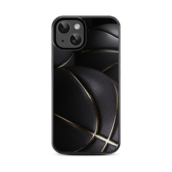 MyBat Design Lab Series Case for Apple iPhone 15 (6.1) - Black Basketballs - MIP15CSLESM090-3.jpg
