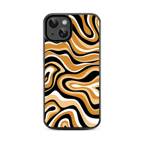 MyBat Design Lab Series Case for Apple iPhone 15 (6.1) - Groovy Golden Swirls - MIP15CSLESM093-3.jpg