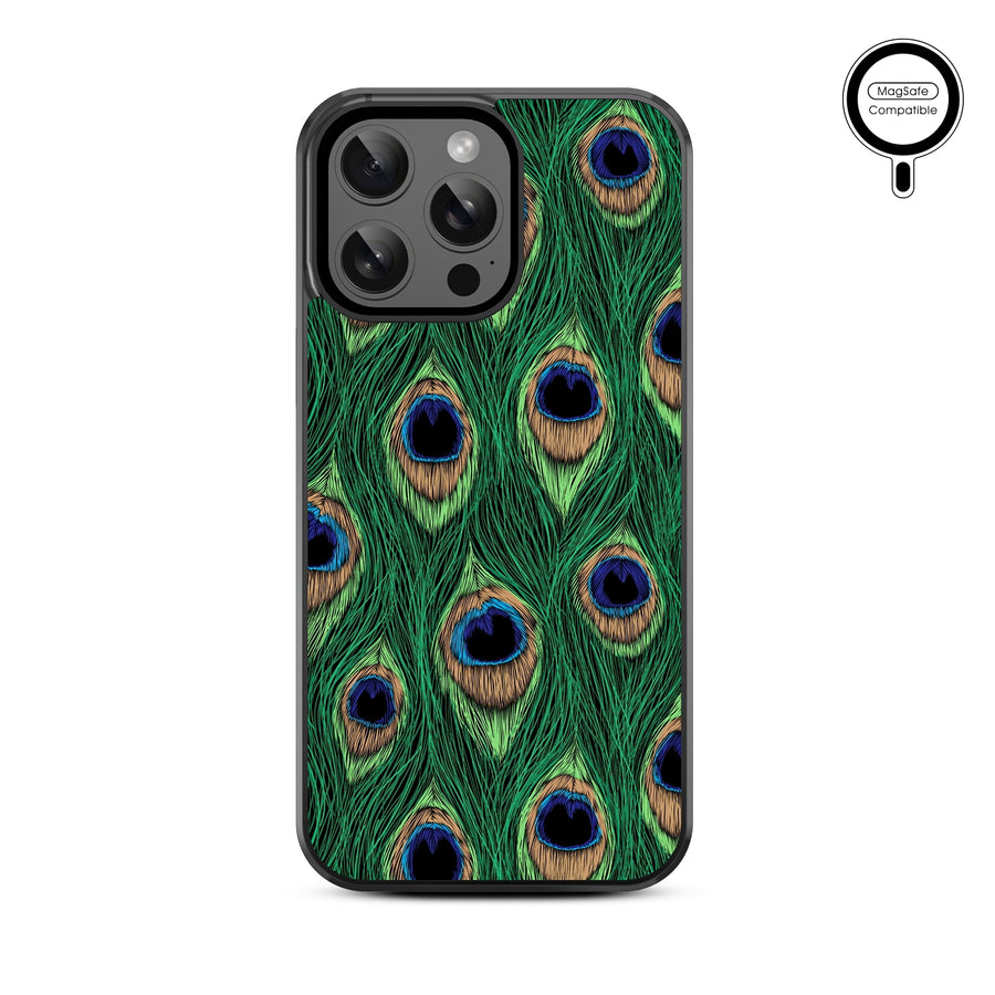 MyBat Design Lab Series MagSafe Case for Apple iPhone 15 Pro Max (6.7) - Peacock Feathers - MIP15PMCSLESMSM018-3.jpg