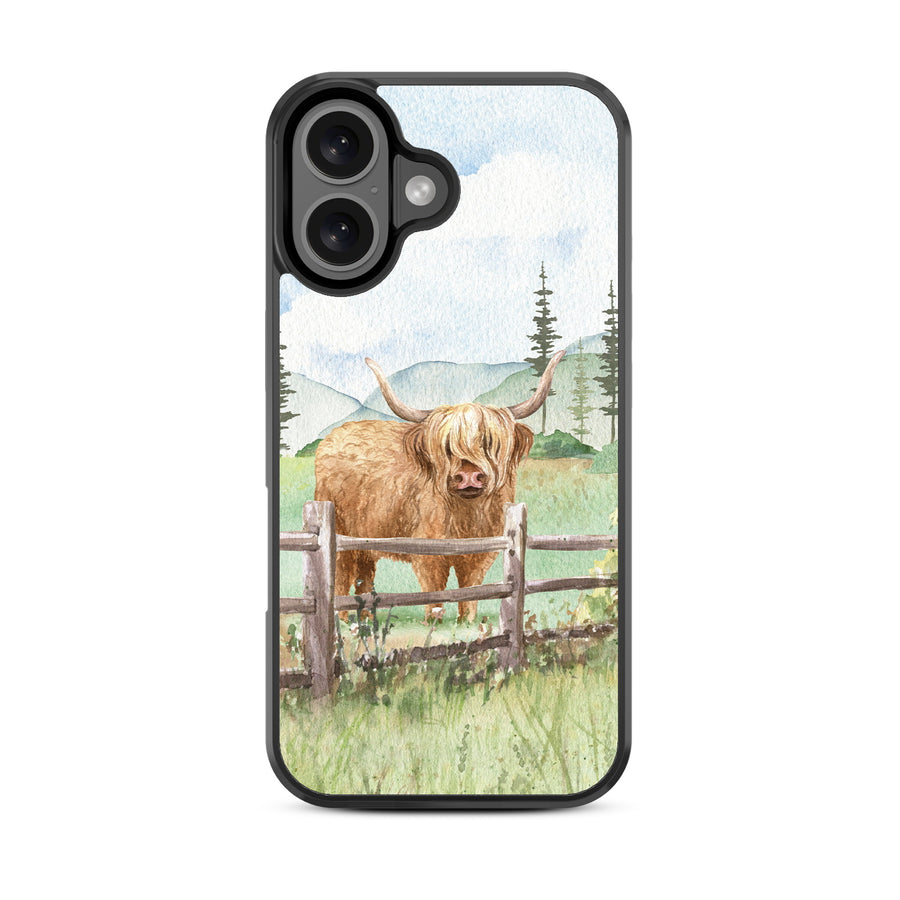 MyBat Design Lab Series Case for Apple iPhone 16 - Highland Cow - MIP16CSLESM470-3.jpg