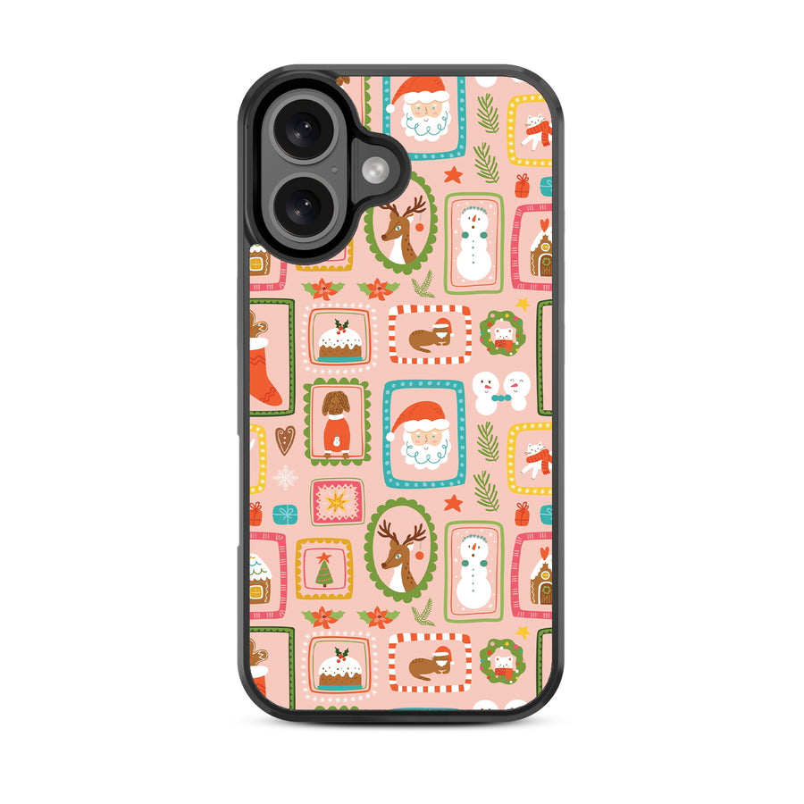 MyBat Design Lab Series Case for Apple iPhone 16 Plus - Holiday Stamps - MIP16MCSLESM297-3.jpg