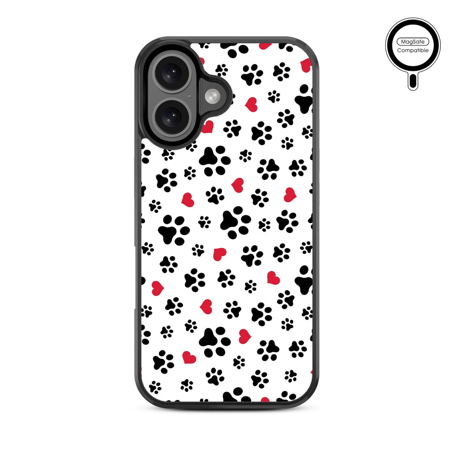 MyBat Design Lab Series MagSafe Case for Apple iPhone 16 Plus - Paw Prints and Hearts - MIP16MCSLESMSM001-3.jpg