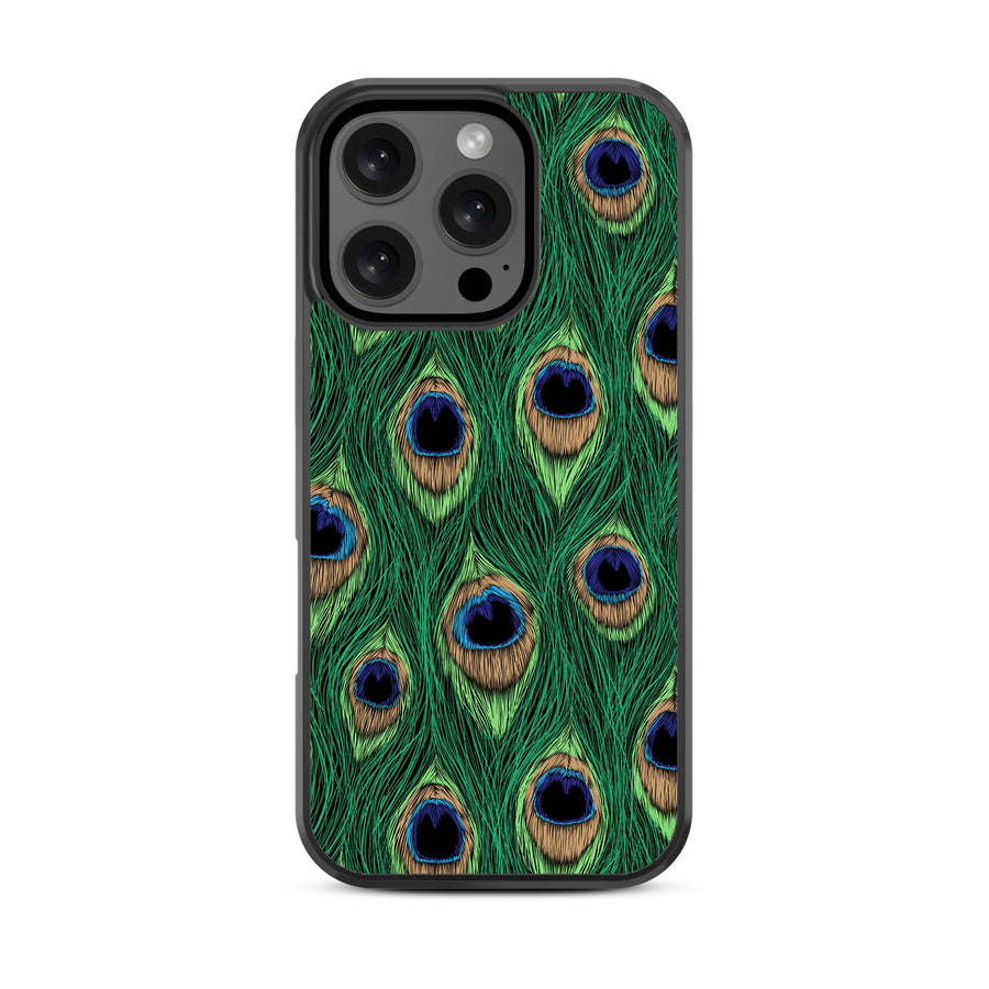 MyBat Design Lab Series Case for Apple iPhone 16 Pro - Peacock Feathers - MIP16PCSLESM018-3.jpg