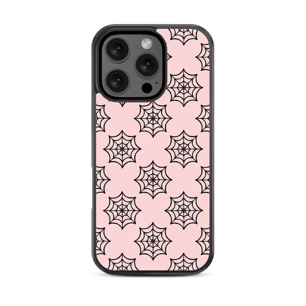 MyBat Design Lab Series Case for Apple iPhone 16 Pro - Pink Spider Web - MIP16PCSLESM227-3.jpg