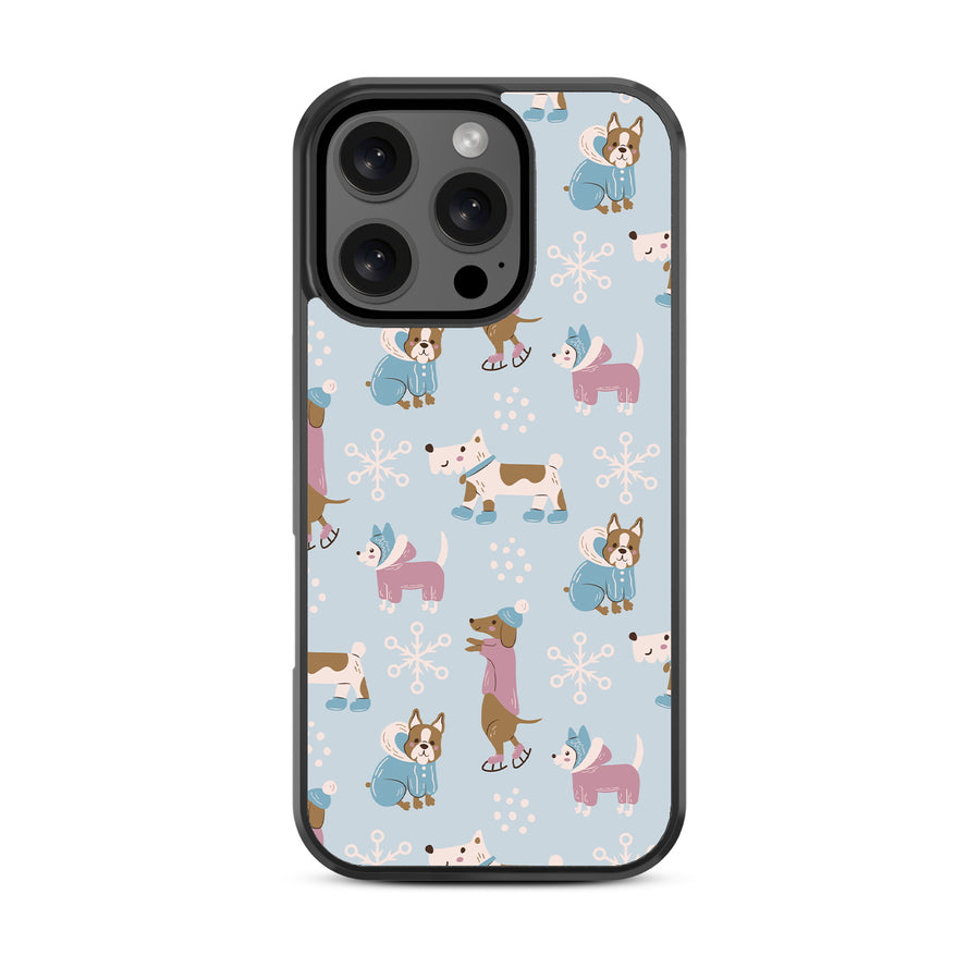 MyBat Design Lab Series Case for Apple iPhone 16 Pro - Puppy Snow Play - MIP16PCSLESM299-3.jpg