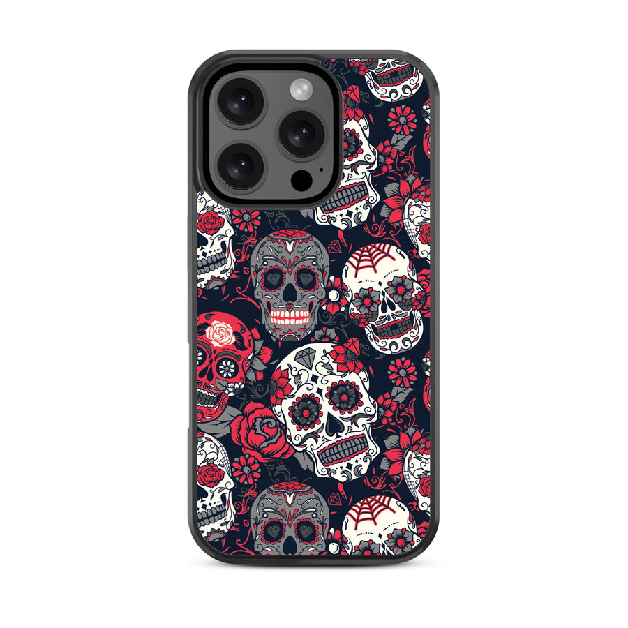 MyBat Design Lab Series Case for Apple iPhone 16 Pro - Sugar Rose Skulls - MIP16PCSLESM418-3.jpg