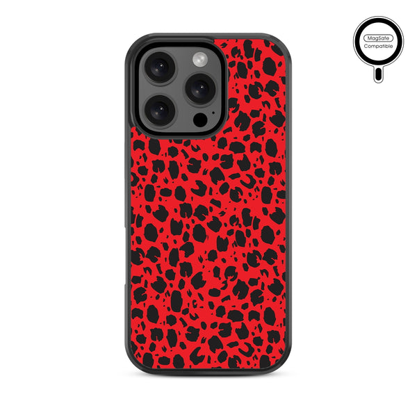 MyBat Design Lab Series MagSafe Case for Apple iPhone 16 Pro - Red Leopard Print - MIP16PCSLESMSM008-3.jpg