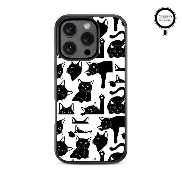 MyBat Design Lab Series MagSafe Case for Apple iPhone 16 Pro - Black Cats - MIP16PCSLESMSM017-3.jpg
