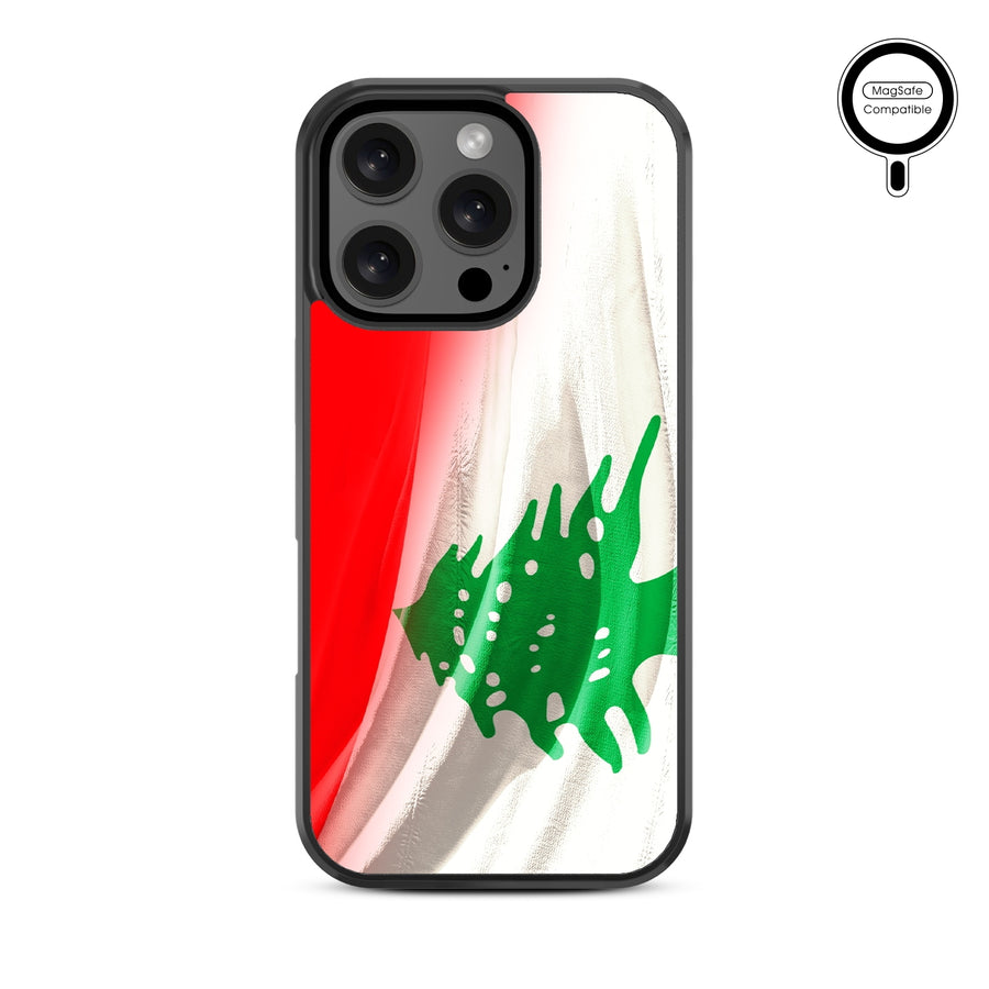 MyBat Design Lab Series MagSafe Case for Apple iPhone 16 Pro - Lebanese Flag - MIP16PCSLESMSM033-3.jpg