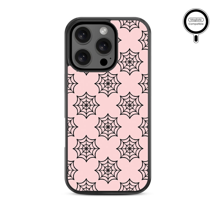 MyBat Design Lab Series MagSafe Case for Apple iPhone 16 Pro Max - Pink Spider Web - MIP16PMCSLESMSM227-3.jpg