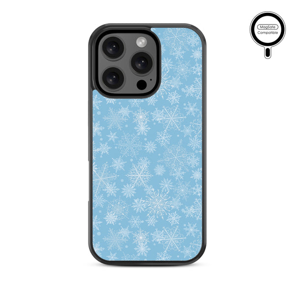MyBat Design Lab Series MagSafe Case for Apple iPhone 16 Pro Max - Blue Snowflakes - MIP16PMCSLESMSM283-3.jpg