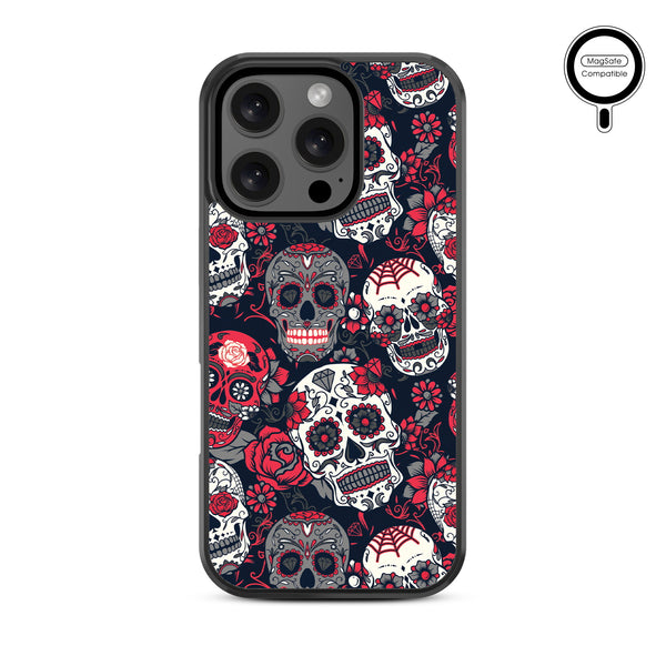 MyBat Design Lab Series MagSafe Case for Apple iPhone 16 Pro Max - Sugar Rose Skulls - MIP16PMCSLESMSM418-3.jpg