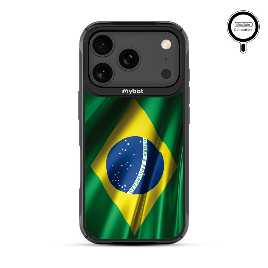 MyBat Design Lab Series MagSafe Case for Apple iPhone 17 Pro - Brazilian Flag - MIP17PCSLESMSMP038-3.jpg