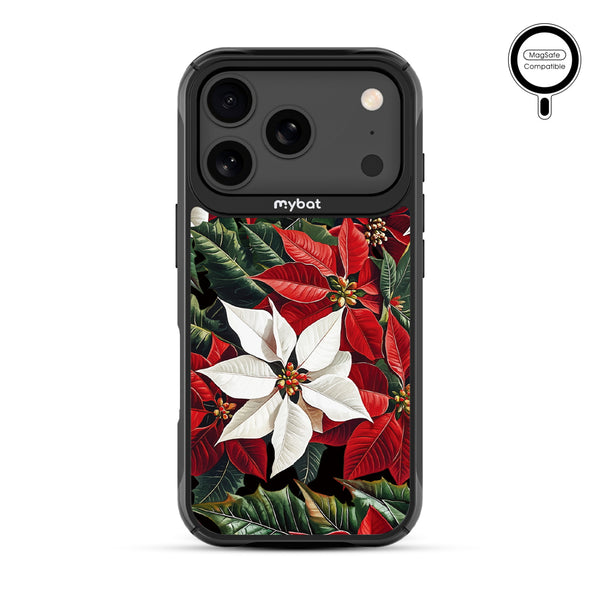 MyBat Design Lab Series MagSafe Case for Apple iPhone 17 Pro - Christmas Poinsettias - MIP17PCSLESMSMP301-3.jpg