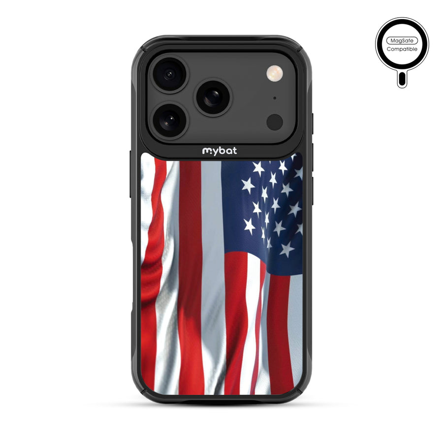 MyBat Design Lab Series MagSafe Case for Apple iPhone 17 Pro - Waving USA FLag - MIP17PCSLESMSMP367-3.jpg