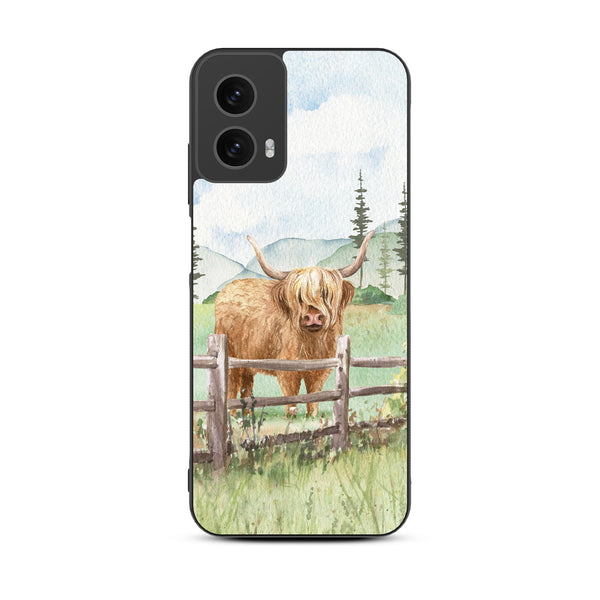 MyBat Design Lab Series Case for Motorola Moto G 5G (2024) - Highland Cow - MMG5G24CSLESM470-3.jpg
