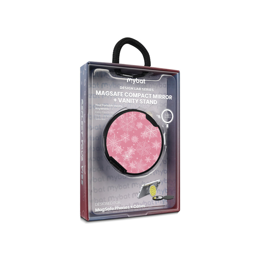 MyBat Design Lab MagSafe Selfie Mirror Kickstand - Black - Pink Snowflakes - MOTHMNUSU331-282-11.jpg