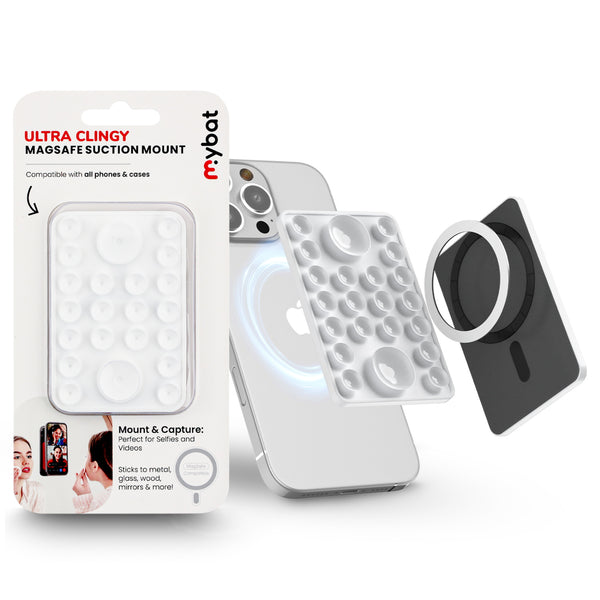 MyBat Ultra Clingy MagSafe Suction Phone Mount - White