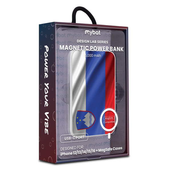 MyBat Design Lab 5000mAh Magnetic Wireless Power Bank - White - Slovenia Flag - MPBBAT132-WH-158-9.jpg