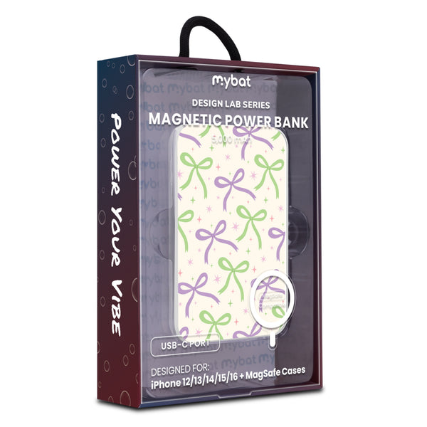 MyBat Design Lab 5000mAh Magnetic Wireless Power Bank - White - Blooming Bows - MPBBAT132-WH-493-9.jpg
