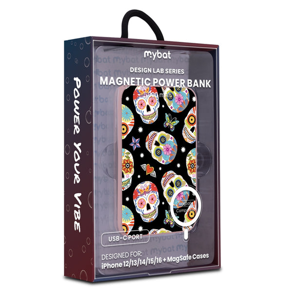 MyBat Design Lab 5000mAh Magnetic Wireless Power Bank - Pink - Day of the Dead - MPBBAT133-PK-056-9.jpg