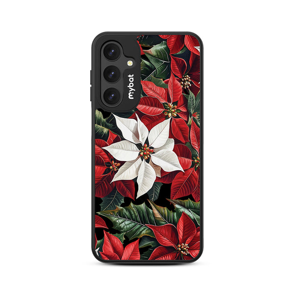 MyBat Design Lab Series Case for Samsung Galaxy A16 5G - Christmas Poinsettias - MSA165GCSLESMP301-3.jpg