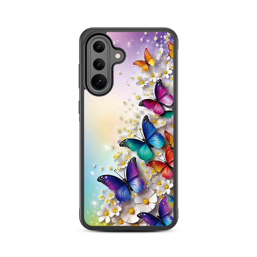 MyBat Design Lab Series Case for Samsung Galaxy A36 5G - Rainbow Butterflies - MSA365GCSLESM187-3.jpg