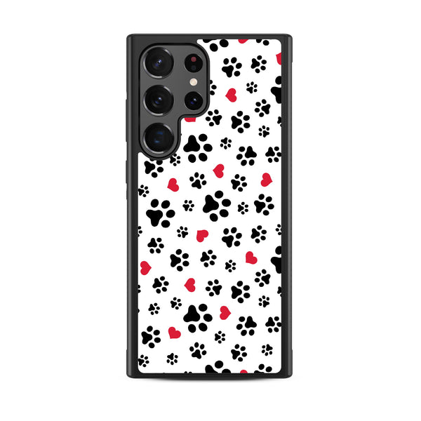 MyBat Design Lab Series Case for Samsung Galaxy S24 Ultra - Paw Prints and Hearts - MSS24UCSLESM001-3.jpg