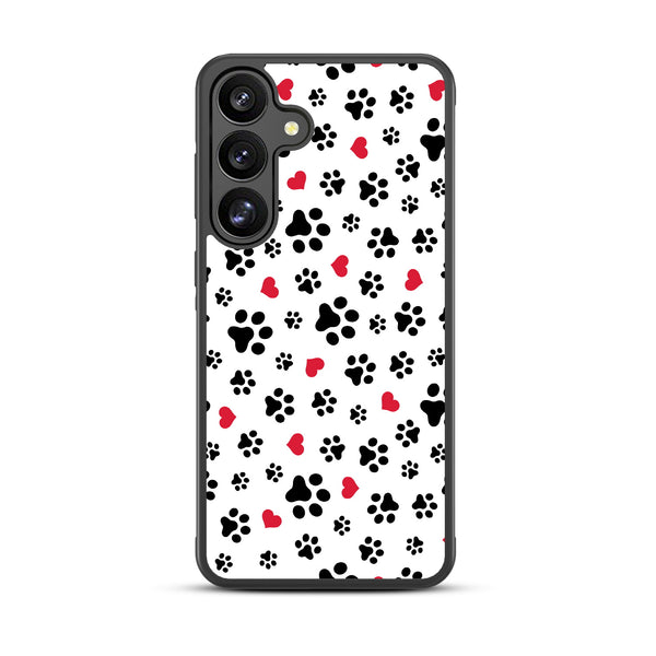 MyBat Design Lab Series Case for Samsung Galaxy S25 - Paw Prints and Hearts - MSS25CSLESM001-3.jpg