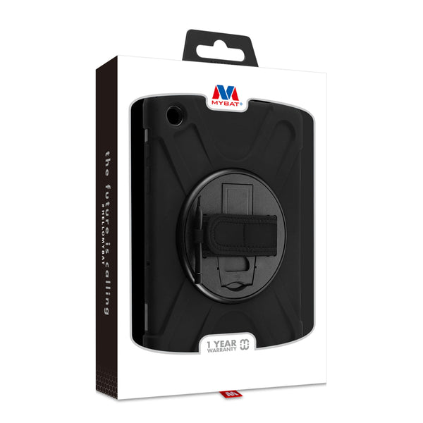 MyBat Rotatable Stand Protector Case (with Wristband) for Samsung Galaxy Tab A9+ 5G - Black / Black - MSTA9PCSRSSS001-8.jpg